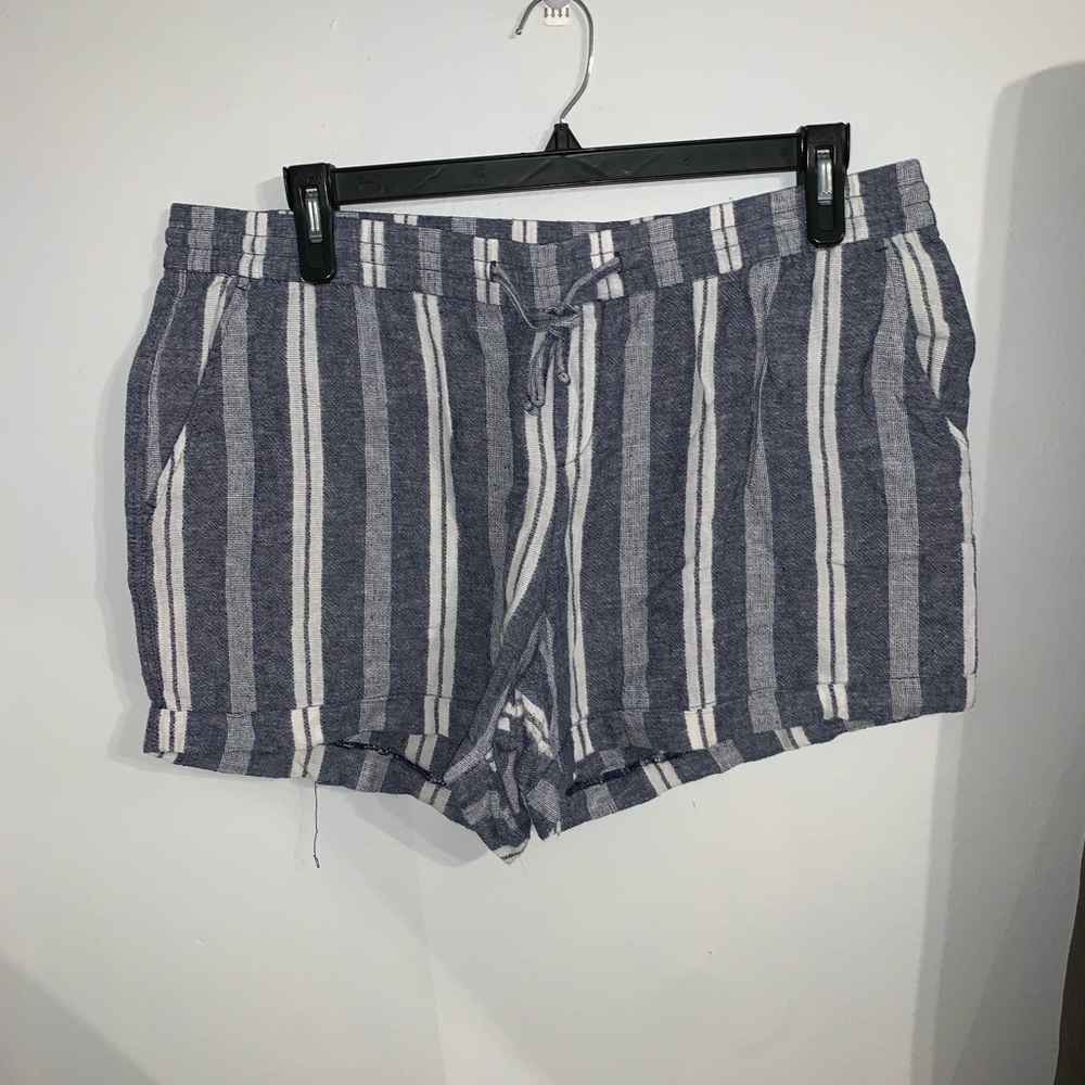 Striped Linen Shorts